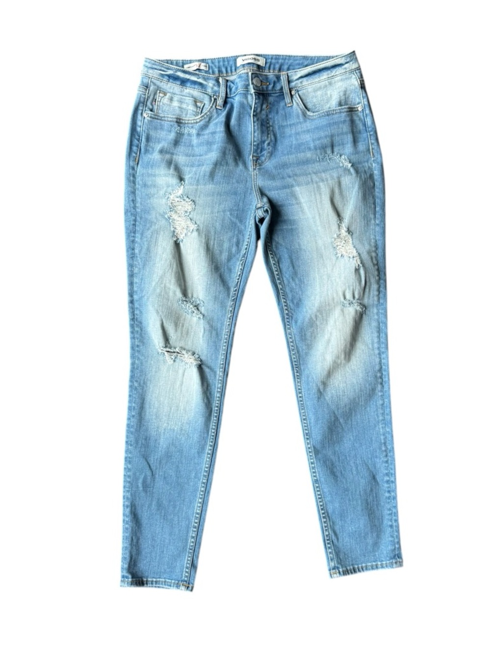 Vigoss Light Blue Distressed Skinny Jeans Size 32